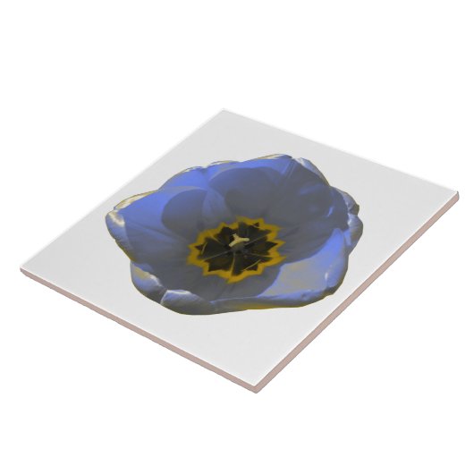 Blauer Tulip Fliese (Seite)