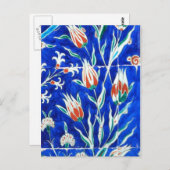 Blauer Tulip Postkarte (Vorne/Hinten)