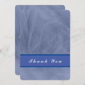 Blauer Tulle Stoff - Jede Farbe Dankeskarte (Vorne/Hinten)