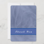 Blauer Tulle Stoff - Jede Farbe Dankeskarte (Vorderseite)