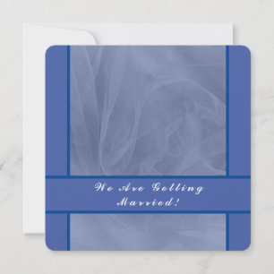 Blauer Tulle Stoff - jede Farbe Einladung zum Hoch