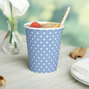 Blauer Tupfen-Baby-Shower Pappbecher
