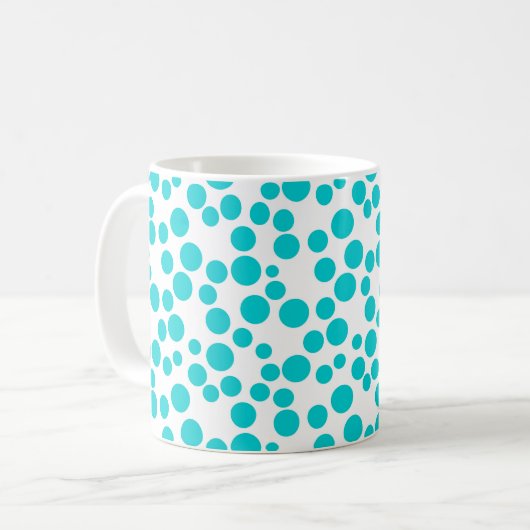 Blauer Tupfen Kaffeetasse (Vorderseite Links)