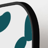 Blauer Tupfen orangefarbener Pastell-Monogramm-Man Pickleball Schläger (Linke Seite)