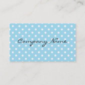 Blauer Tupfen-Retro Art-Mode-Karten Visitenkarte (Rückseite)