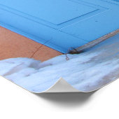 Blauer Türdruck Poster (Ecke)