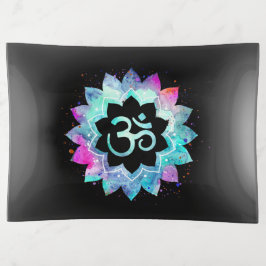 Blauer Türkis-magentarotes Schwarzes *~* Dekoschale