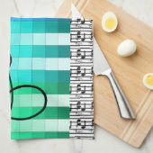 Blauer Türkis-musikalisches Handtuch (Viertel Falte)