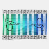 Blauer Türkis-musikalisches Handtuch (Horizontal)