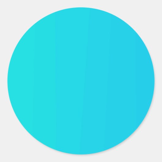 Blauer türkisfarbiger Farbverlauf Blauer Vorlagena Runder Aufkleber (Vorderseite)