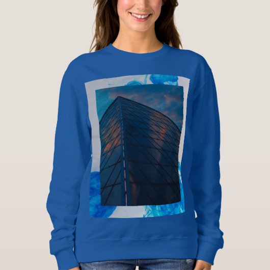 Blauer Turm - Langschläfer Sweatshirt (Vorderseite)