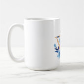 Blauer Turner mit Blumen Kaffeetasse (Links)