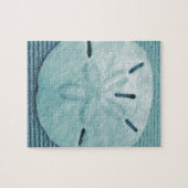 Blauer Turq Sand-Dollar Puzzle (Horizontal)