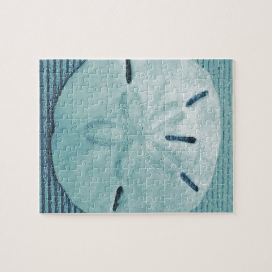Blauer Turq Sand-Dollar Puzzle (Horizontal)