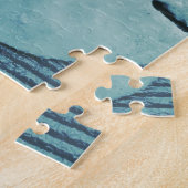 Blauer Turq Sand-Dollar Puzzle (Seite)