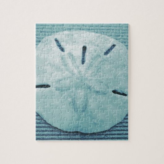 Blauer Turq Sand-Dollar Puzzle (Vertikal)