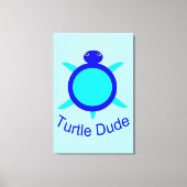 Blauer Turtle Typ Canvas Print Leinwanddruck (Vorderseite)