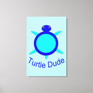 Blauer Turtle Typ Canvas Print Leinwanddruck