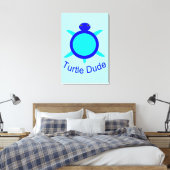 Blauer Turtle Typ Canvas Print Leinwanddruck (Insitu (Schlafzimmer))