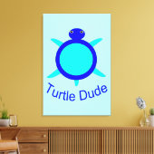 Blauer Turtle Typ Canvas Print Leinwanddruck (Insitu (Wohnzimmer))