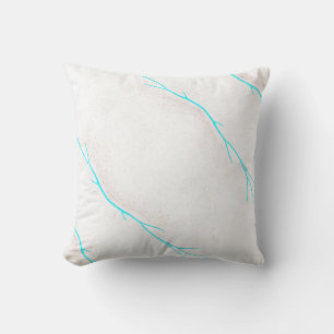 Blauer Twig weißer Beton Textur Kissen Kissen