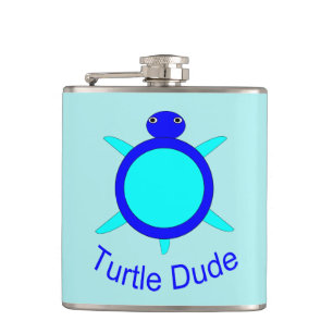 Blauer Typ Flask Flachmann
