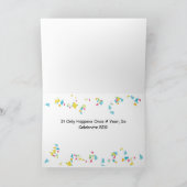 Blauer Typ mit Party Happy Birthday Karte (Innenseite)