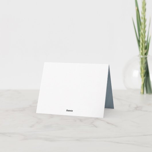 Blauer Typografie-Hochzeit oder zu jedem Anlass Karte (Rückseite)