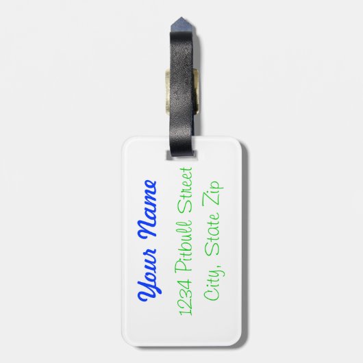 Blauer u. grüner gepäckanhänger (Rückseite vertikal)