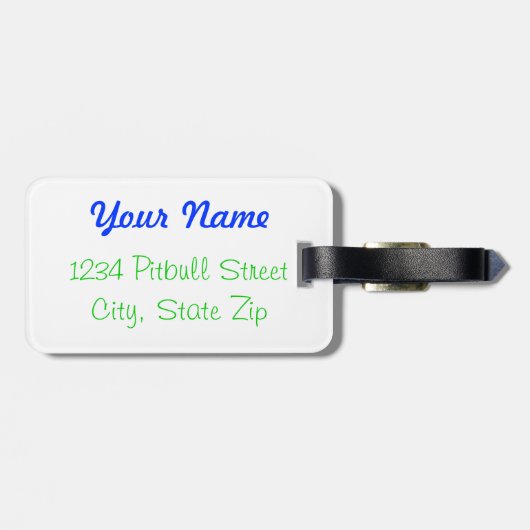 Blauer u. grüner gepäckanhänger (Rückseite horizontal)