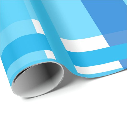 Blauer u. lila Gingham kariert Geschenkpapier (Rolleneckpunkt)