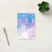 Blauer u. lila Notizblock des Watercolor-| (Büro)