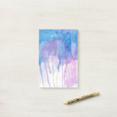 Blauer u. lila Notizblock des Watercolor-| (Auf Schreibtisch)