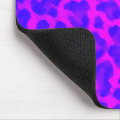 Blauer u. rosa Leopard-Druck Mousepad (Ecke)