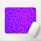 Blauer u. rosa Leopard-Druck Mousepad (Mit Mouse)