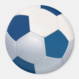 Blauer u. weißer Fußball-Magnet Magnet