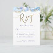 Blauer UAWG RSVP Karte (Stehend Vorderseite)