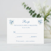 Blauer UAWG RSVP Karte (Stehend Vorderseite)