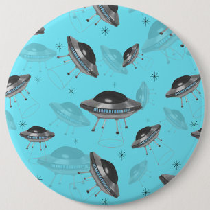 Blauer UFO-Knopf Button