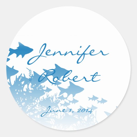 Blauer Umschlag Aufkleber (Vorderseite)