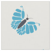 Blauer und abstrakter Schmetterling Stoff (Nahaufnahme)