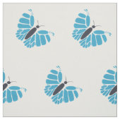 Blauer und abstrakter Schmetterling Stoff (Muster)