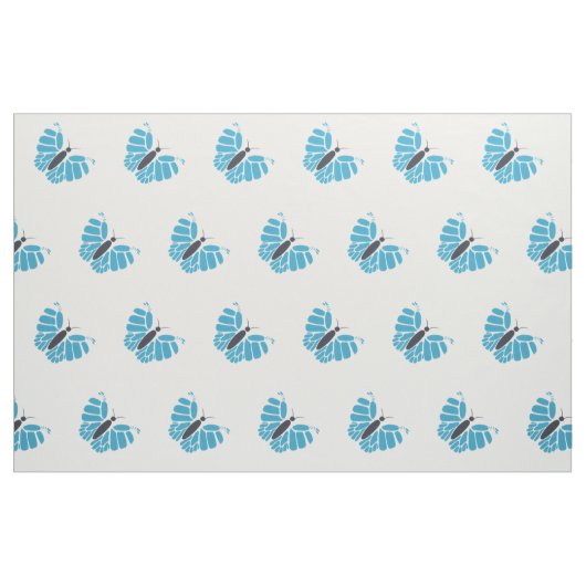 Blauer und abstrakter Schmetterling Stoff (Fat Quarter (45,7 x 55,9 cm))