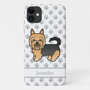 Blauer und brauner australischer Terrier süßer Car Case-Mate iPhone Hülle