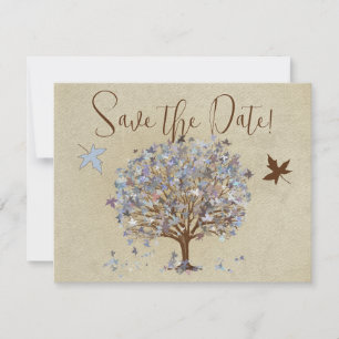 Blauer und brauner Baum - Einladung zum Hochzeitsf