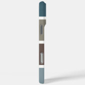 Blauer und brauner Farbblock mit Monogramm Case-Mate iPhone Hülle (Rückseite / Rechts)