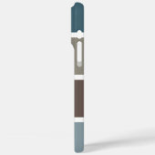 Blauer und brauner Farbblock mit Monogramm Case-Mate iPhone Hülle (Rückseite / Links)
