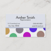 Blauer und brauner Farbton Visitenkarte (Rückseite)