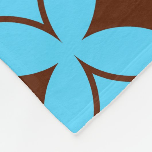 Blauer und brauner Shippo Fleecedecke (Ecke)