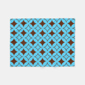 Blauer und brauner Shippo Fleecedecke (Vorderseite (Horizontal))